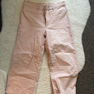 Pink wide leg cropped Levi’s